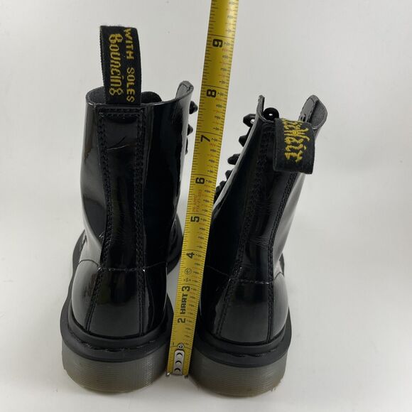 Dr Martens Docs Pascal Stud Combat Boots Womens Size 5 Patent Leather - Picture 7 of 11
